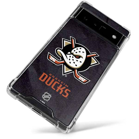 NHL Anaheim Ducks Distressed Google Pixel 6 Clear Case